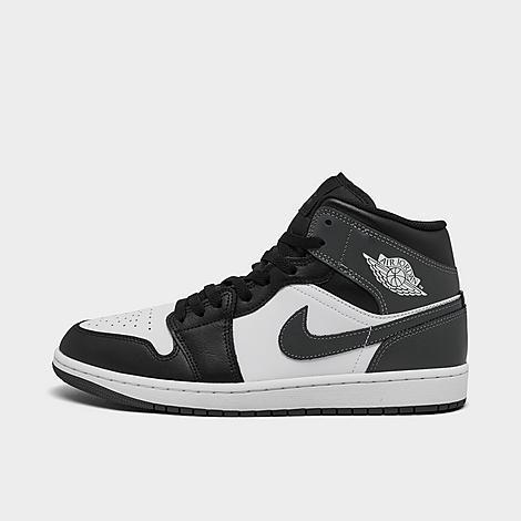 Jordan Mens Jordan AJ 1 Mid - Mens Basketball Shoes Black/Grey/White Product Image