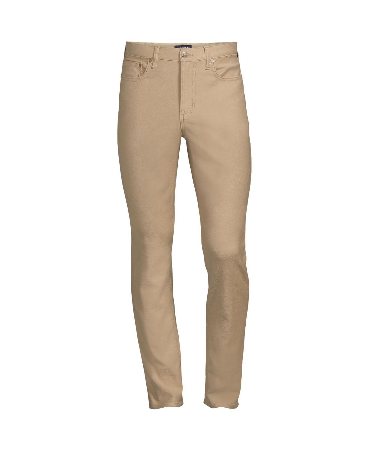 Lands End Mens Slim Fit Knit 5-Pocket Pants Product Image