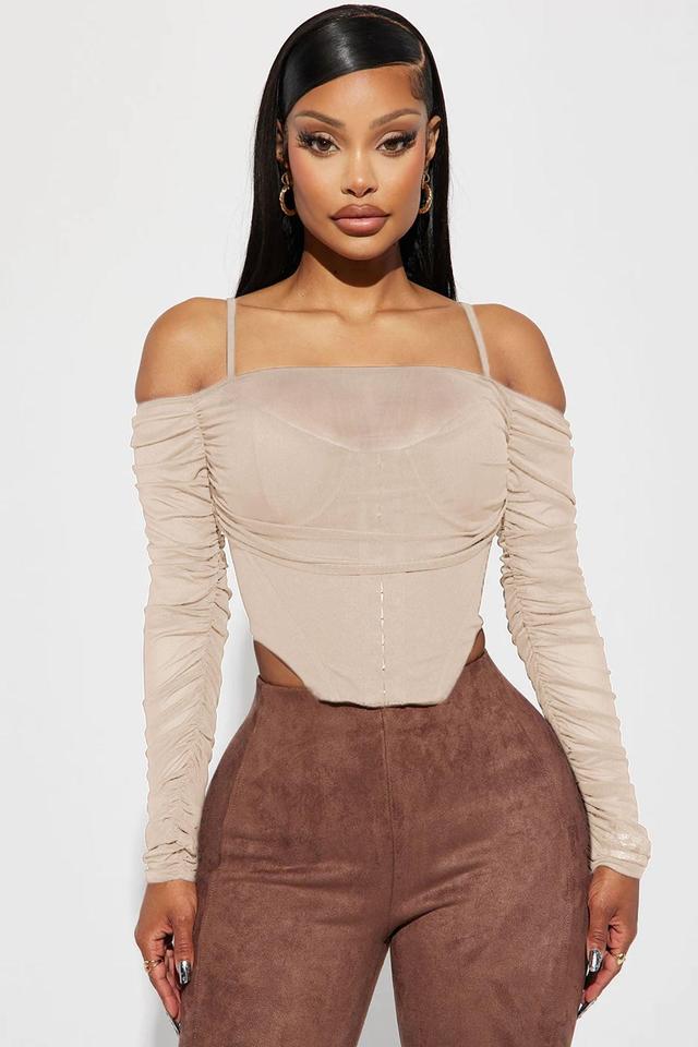 Evelyn Corset Top - Sand Product Image