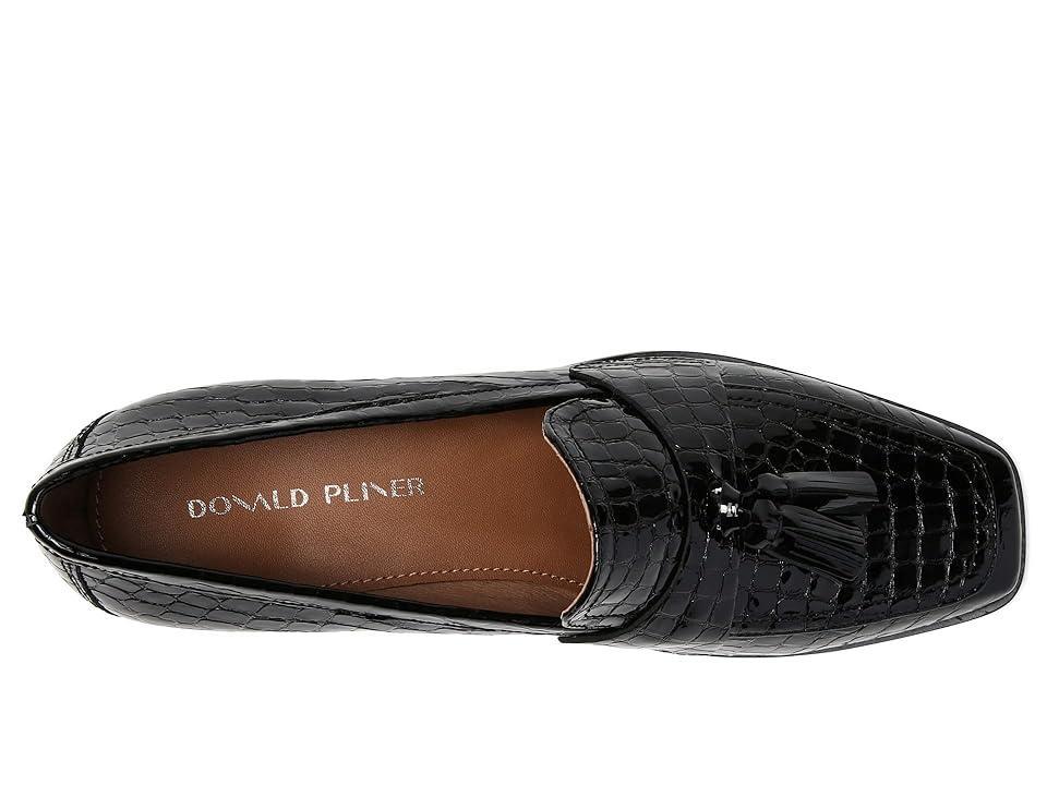 Donald Pliner Avi Crocodile Embossed Patent Leather Tassel Loafers Product Image