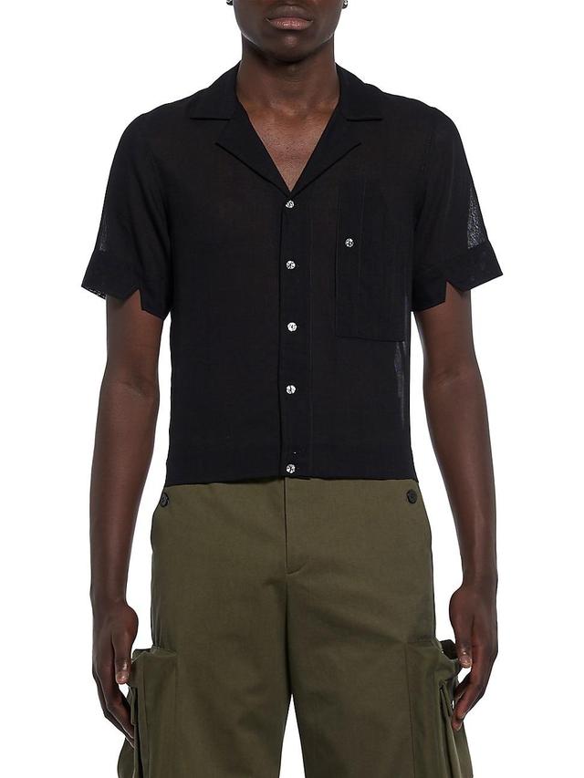 Mens Taye Button-Front Camp Shirt Product Image