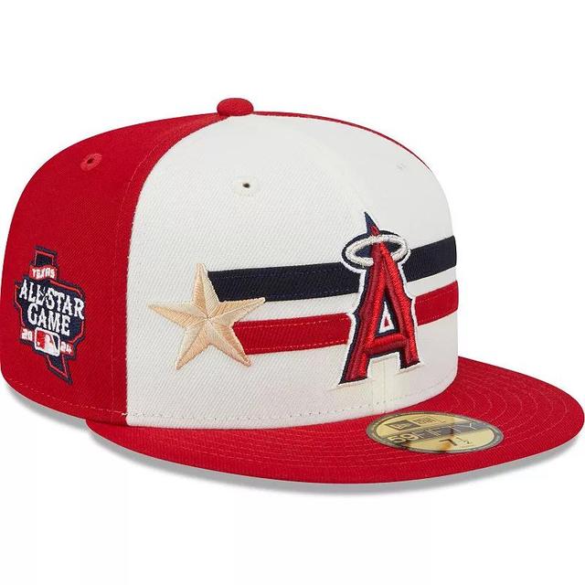 Mens New Era Cream/Red Los Angeles Angels 2024 MLB All-Star Game Workout 59FIFTY Fitted Hat Product Image