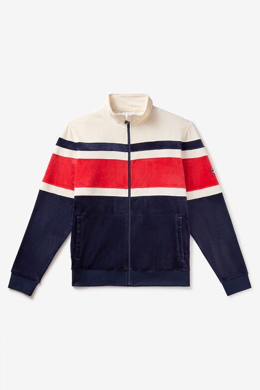 Smart Retro Velour Blocked Track Jacket Product Image