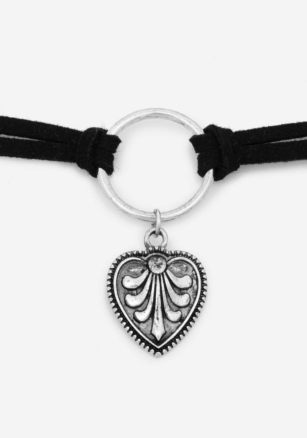 Deceiver Heart Layered Choker Necklace Product Image