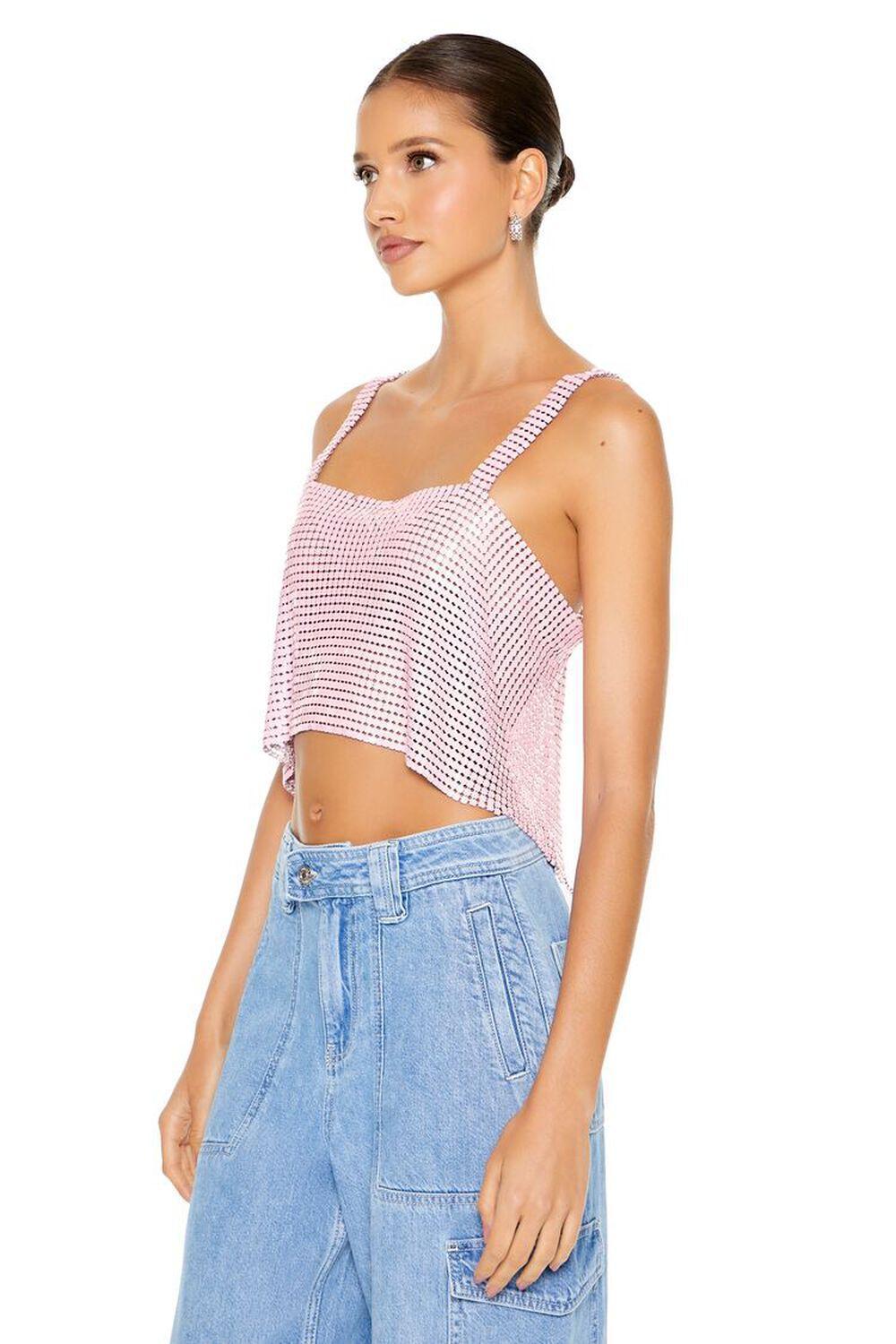 Chainmail Split-Back Crop Top | Forever 21 Product Image