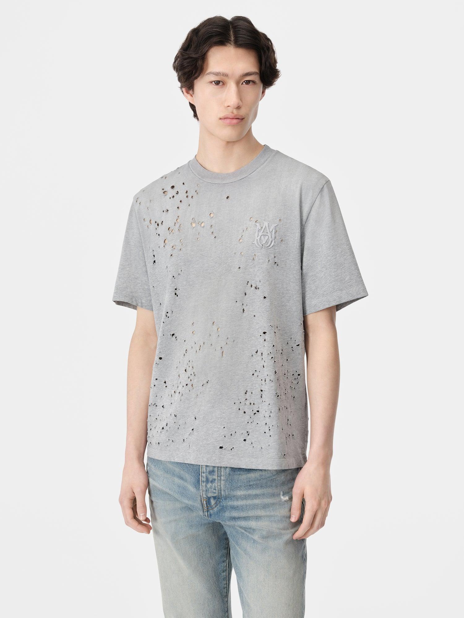 MA SHOTGUN EMBROIDERED TEE - Grey Male Product Image