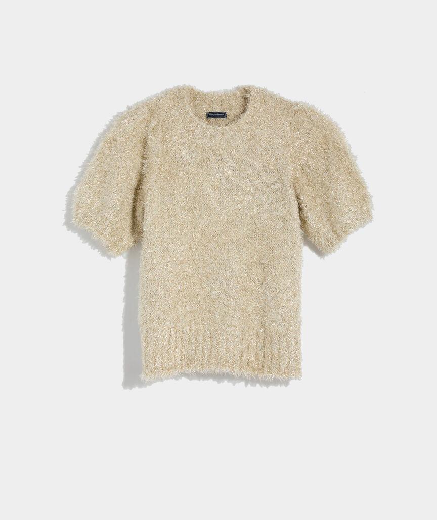 Tinsel Short-Sleeve Crewneck Sweater Product Image