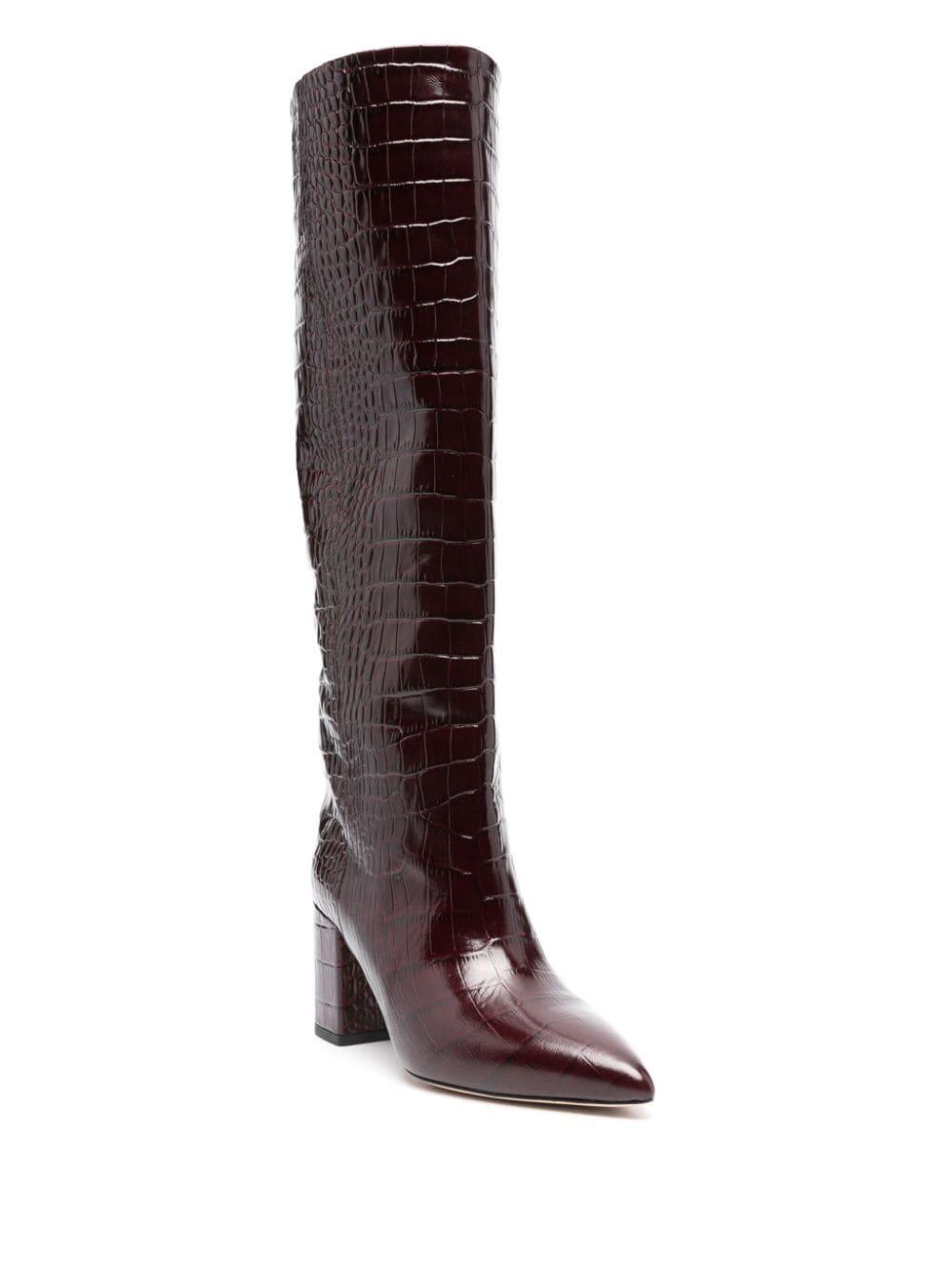 65mm Anja Boots In Bordeaux Product Image