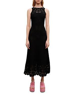 Maje Rebellina Crochet Midi Dress Product Image