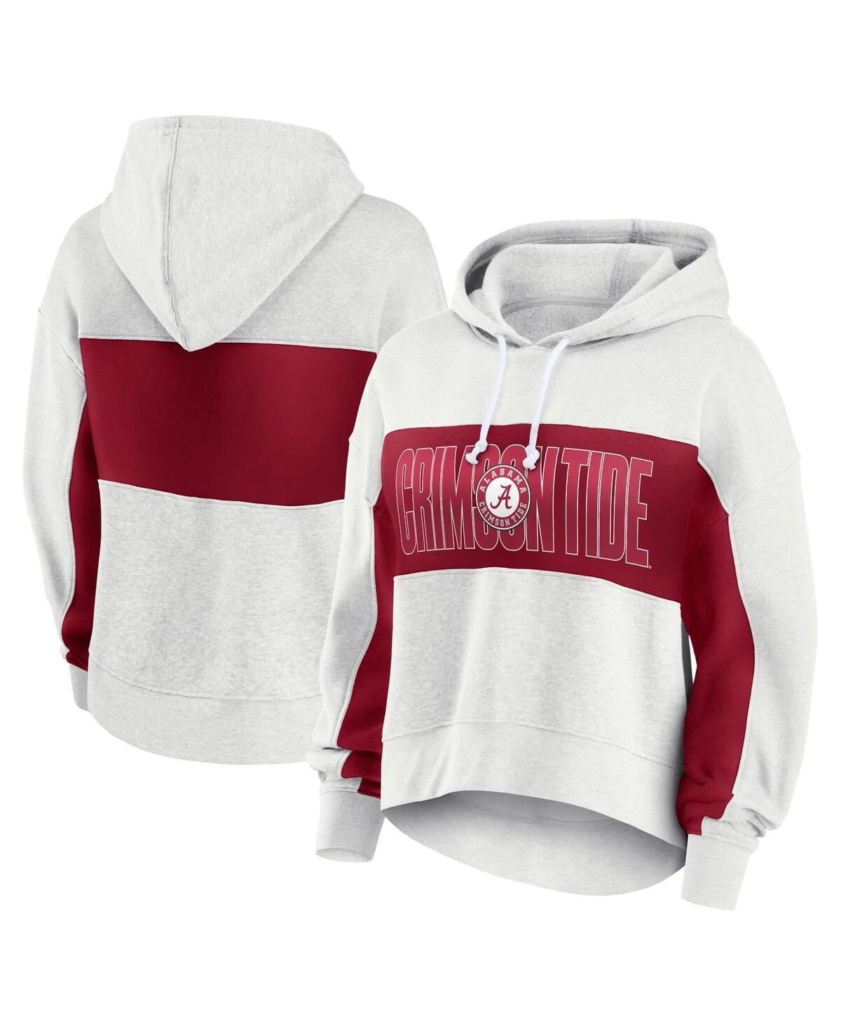 Fanatics Womens Heather Gray New Jersey Devils Fleece Up For It Pullover Hoodie - Heather Gray Product Image