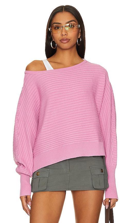 Free People Sublime Pullover in Pink. Size L, S. Product Image