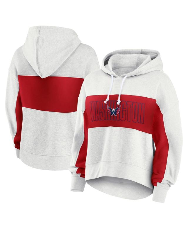 Fanatics Womens Oatmeal Cincinnati s Up for It Fleece Pullover Hoodie - Oatmeal Product Image