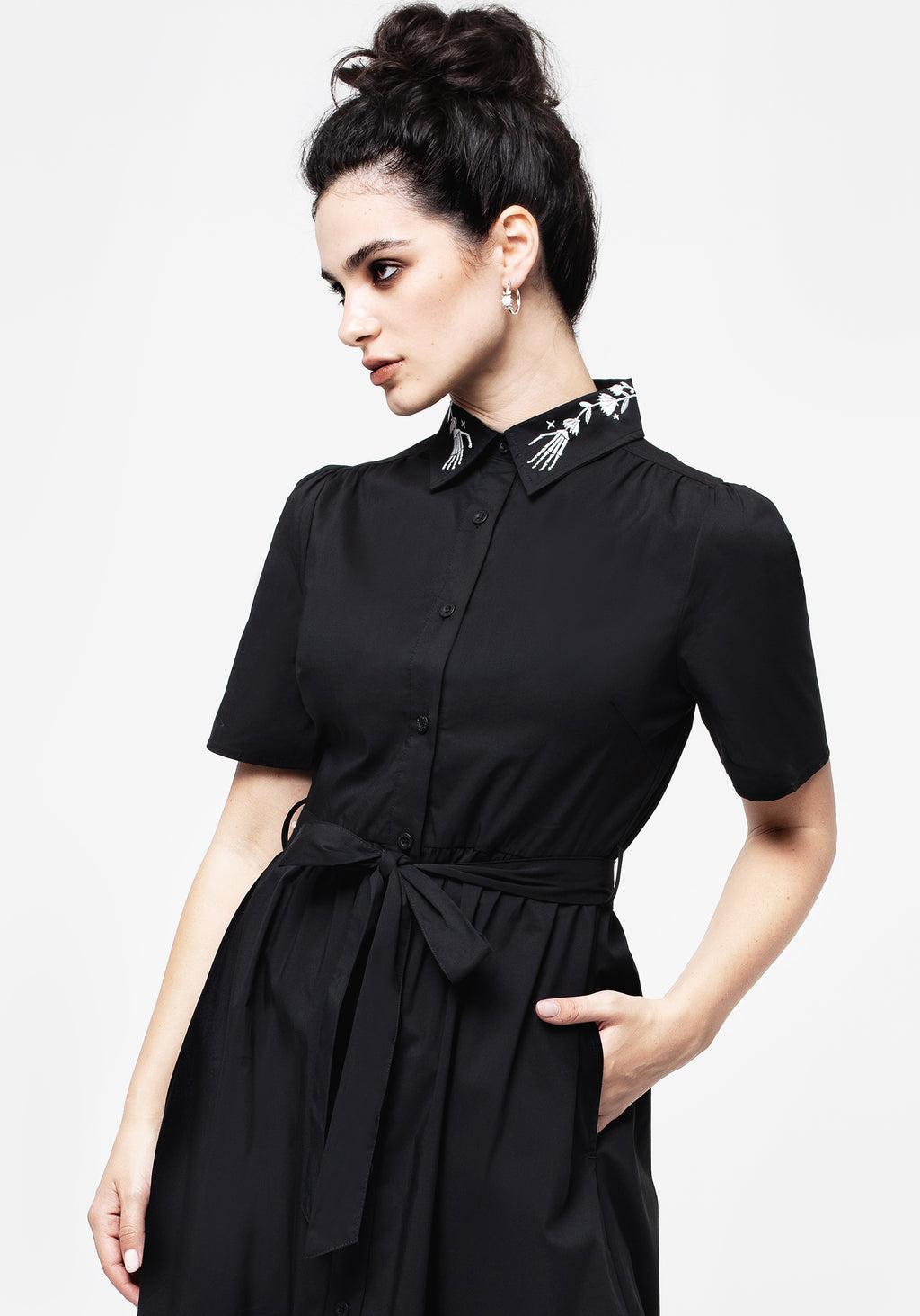 Tempora Embroidered Midi Shirt Dress Product Image