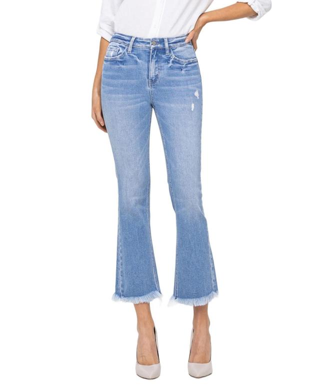 Flying Monkey Womens High Rise Cropped Kick Flare Jeans Product Image