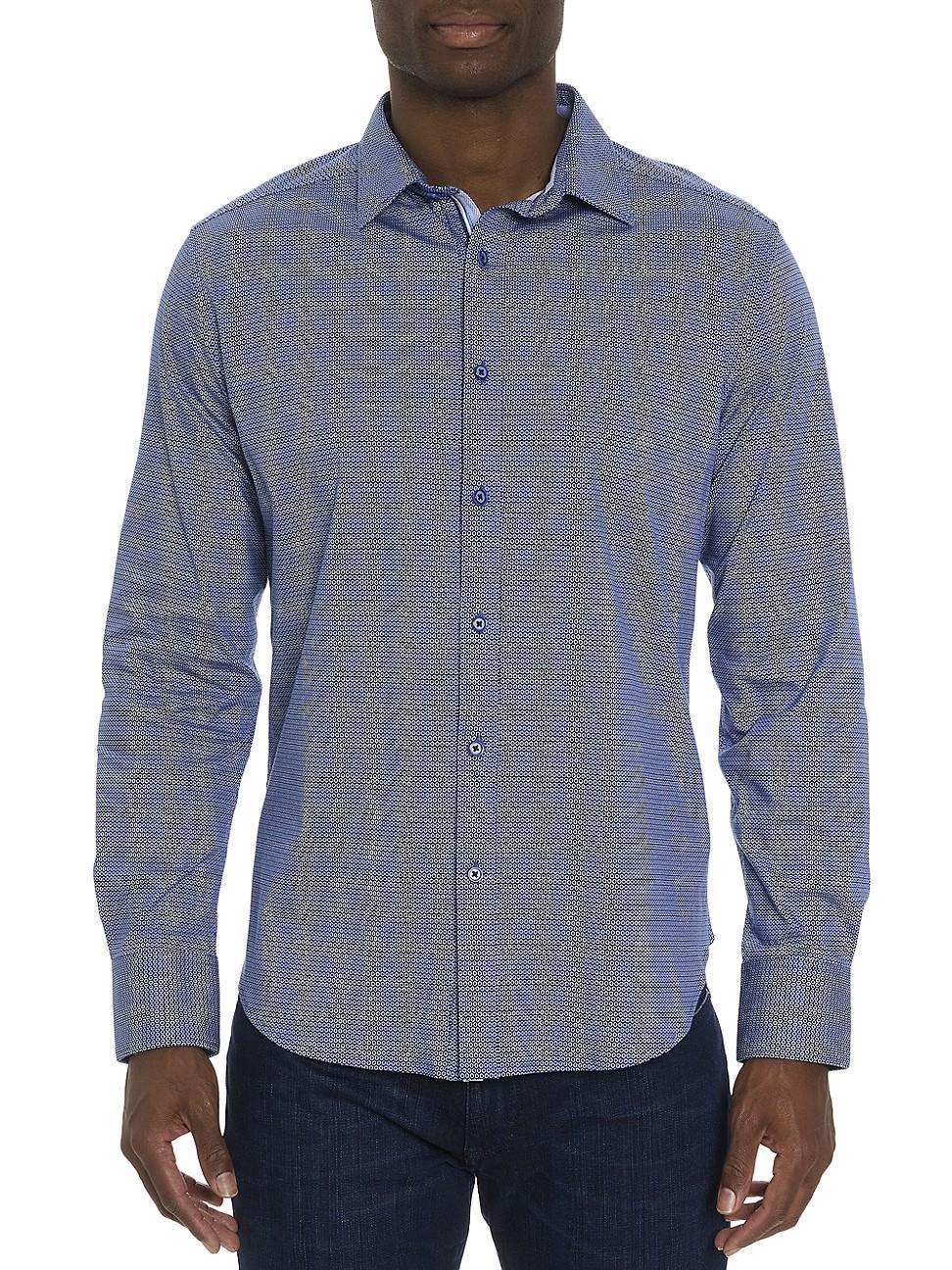 Mens Liotta Geometric Button-Front Shirt Product Image