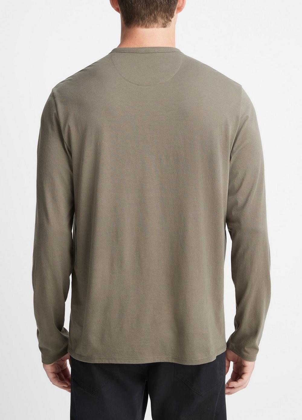 Pima Cotton Long-Sleeve Henley Product Image