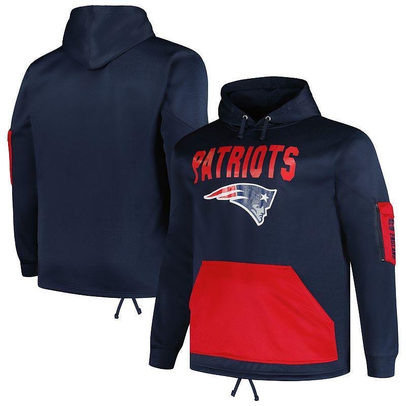 Mens Fanatics Navy New England Patriots Big and Tall Pullover Hoodie Product Image