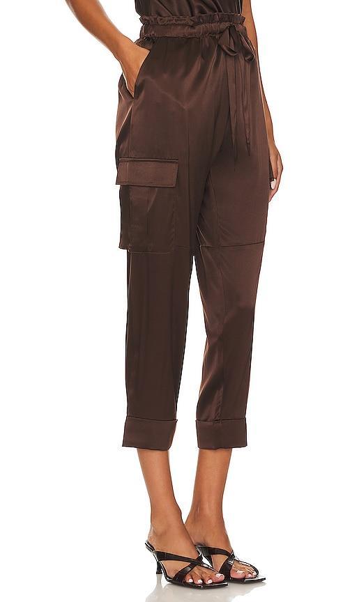 Womens Carmen Silk Charmeuse Cargo Pants Product Image