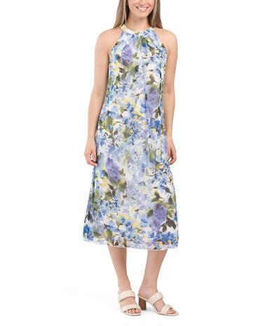 Floral Halter Midi Dress for Women Product Image