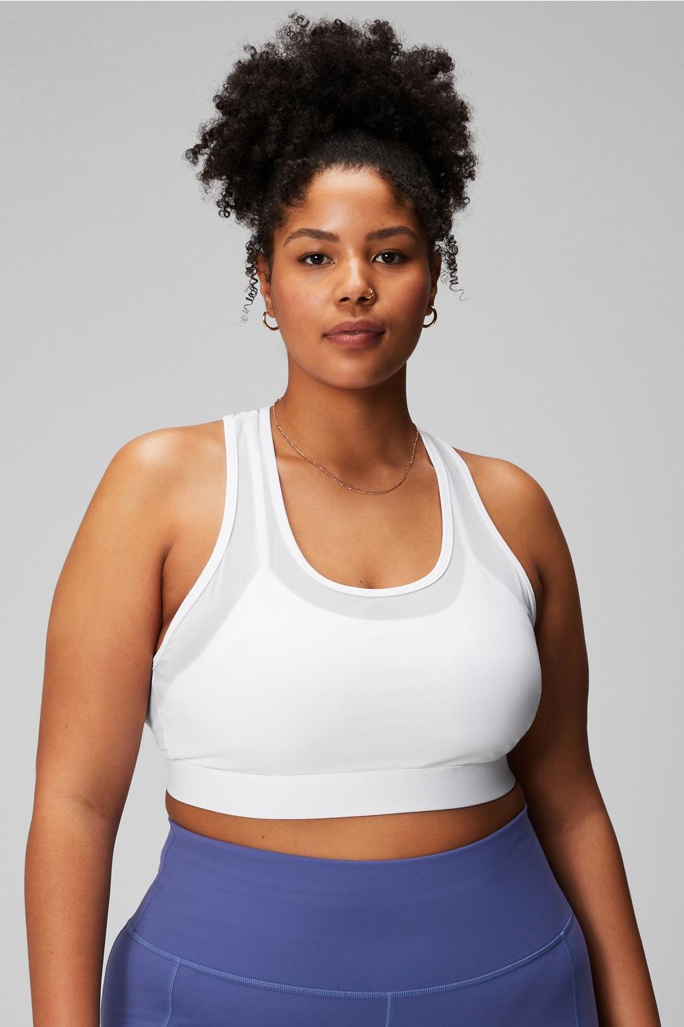 Fabletics Faye High Impact Sports Bra Womens white plus Size 3X Product Image