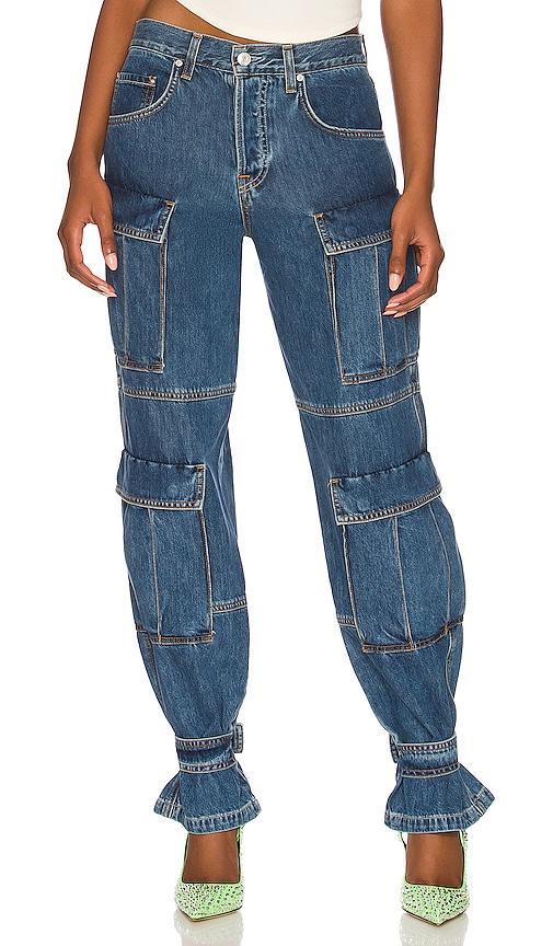 GRLFRND Lex Cargo in Rio Grande - Blue. Size 27 (also in 23, 24, 25, 26, 28, 30, 32). Product Image