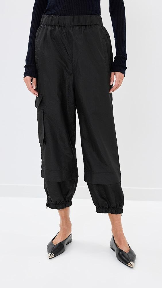 Tibi Crispy Nylon Pull On Joggers | Shopbop Product Image