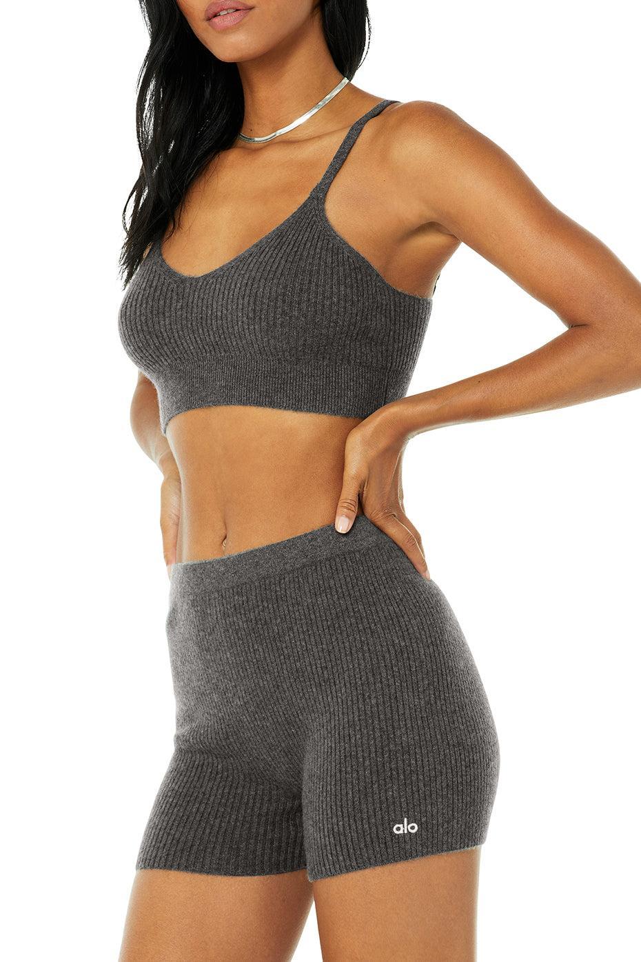 Cashmere Ribbed Staycation Bra - Cozy Grey Heather Female Product Image