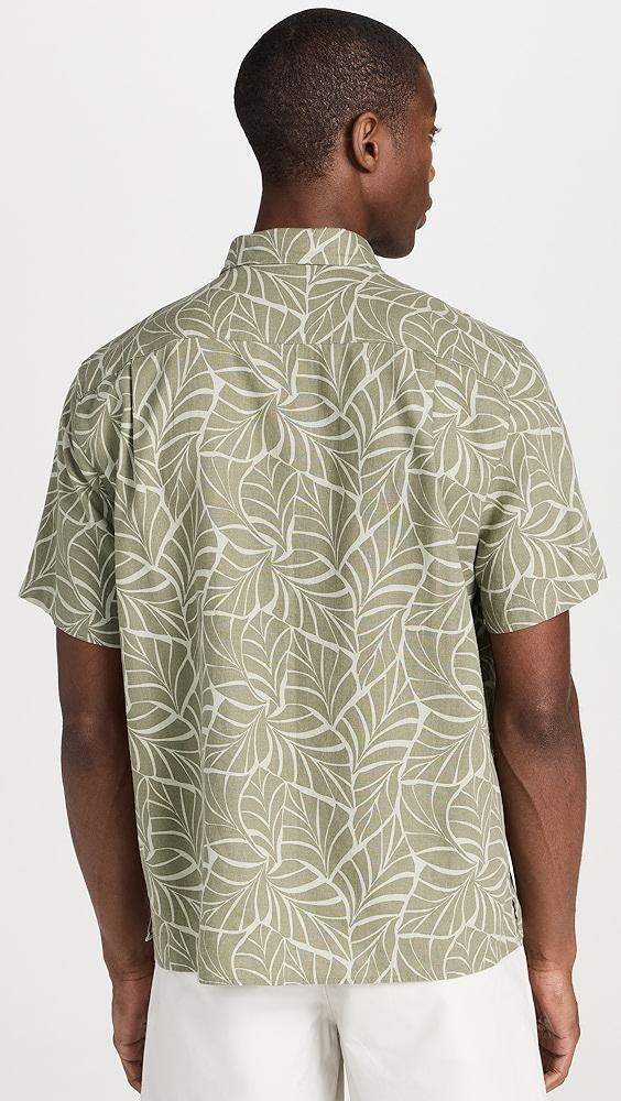 Vince Knotted Leaves Short Sleeve Shirt | Shopbop Product Image