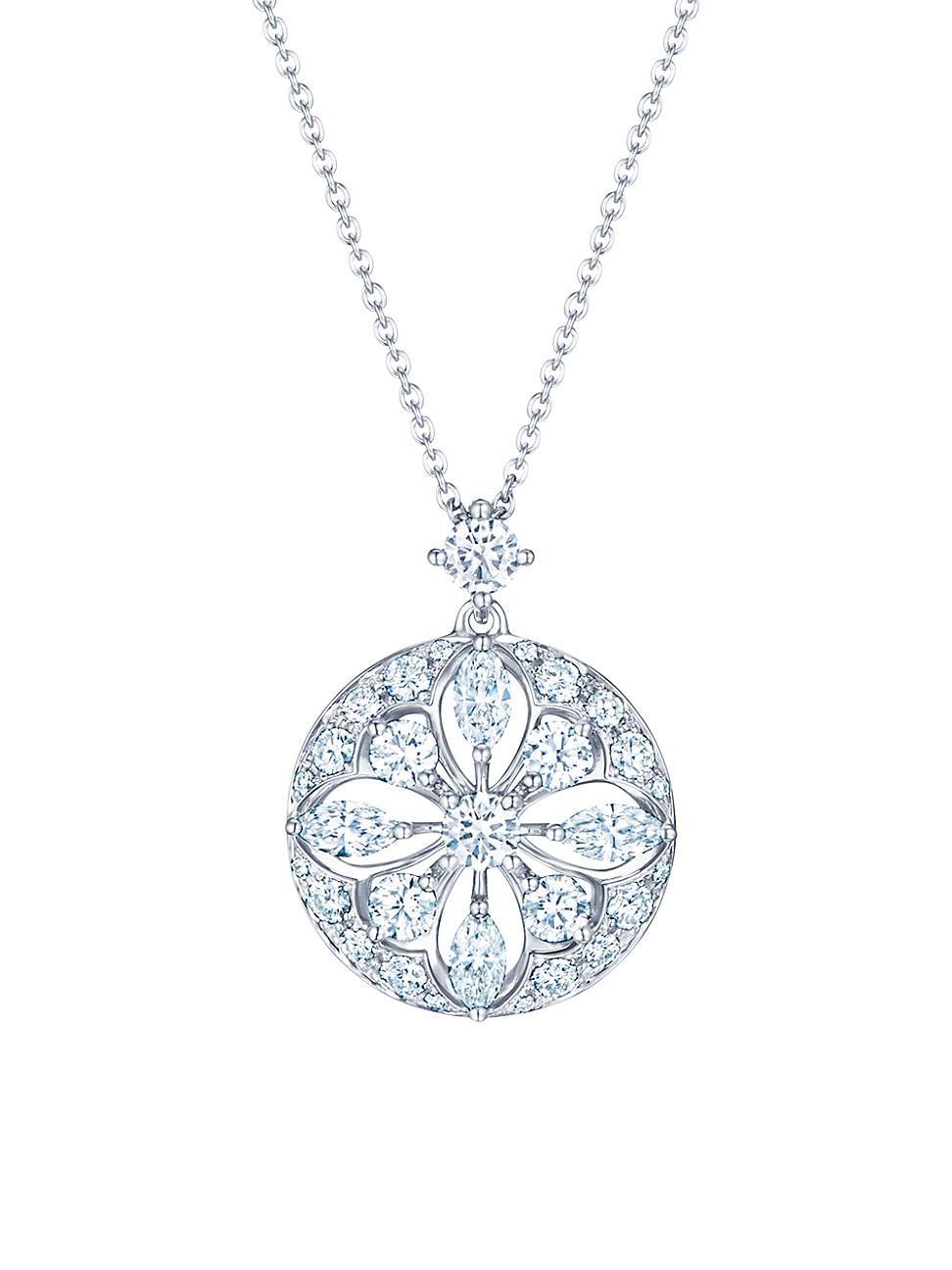 Womens Kwiat Star 18K White Gold & Diamond Pendant Necklace Product Image