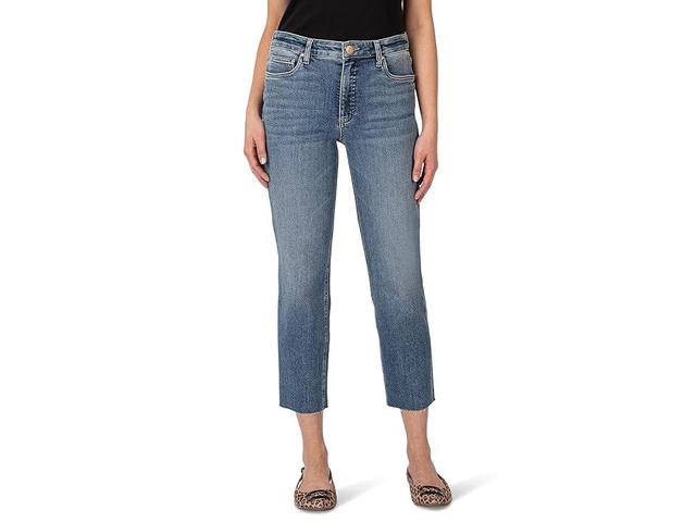 KUT from the Kloth Rachael High Rise Fab Ab Mom Raw Hem (EXALTED) Women's Jeans Product Image