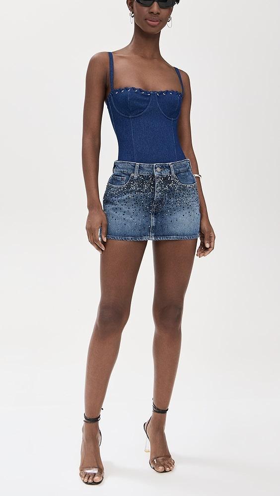 Good American Denim Square Neck Support One Piece | Shopbop Product Image