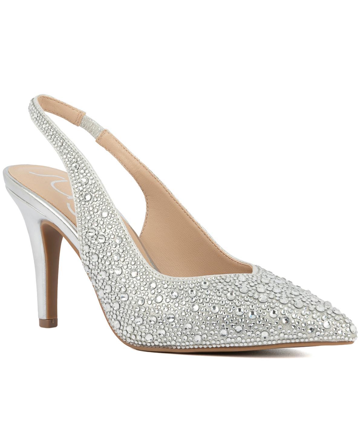 Sugar Womens Jaybird Embellished Slingback Pumps Product Image