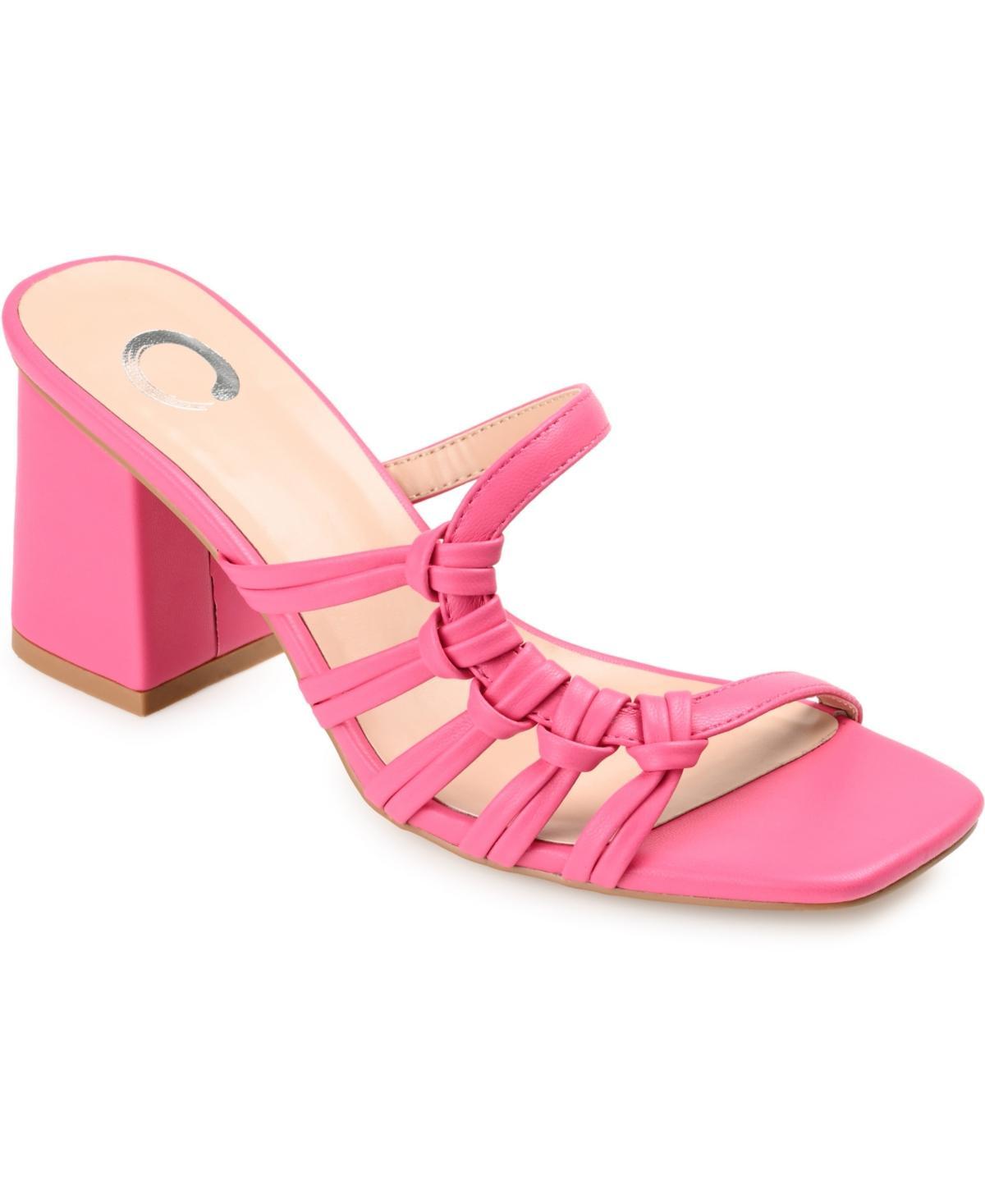 Journee Collection Emory Womens Heeled Dress Sandals Pink Product Image