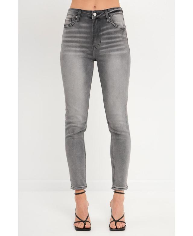 English Factory Womens Midi Rise Skinny Jeans Product Image