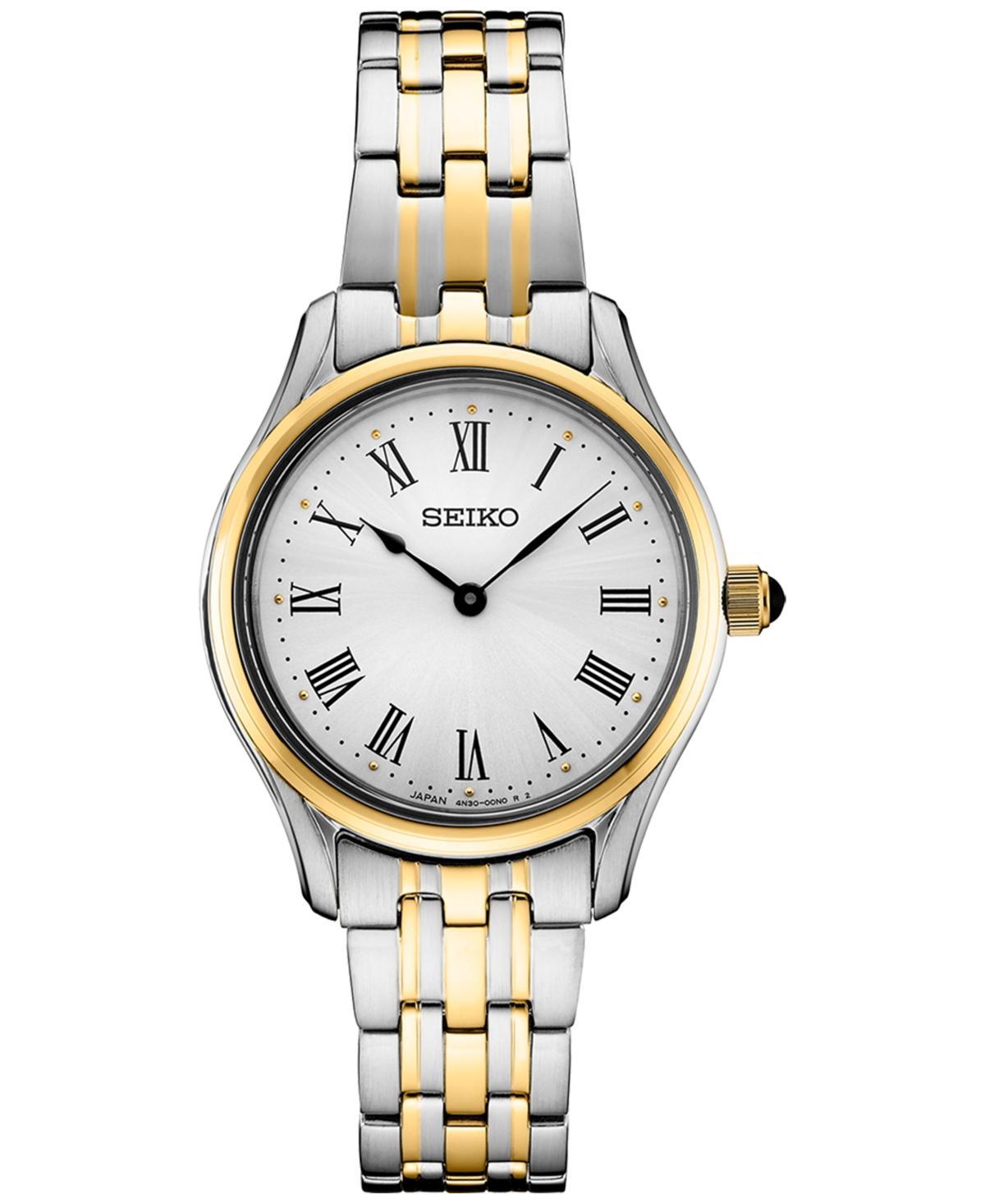 Seiko Women's Essentials Two Tone Stainless Steel Watch, Silver Product Image