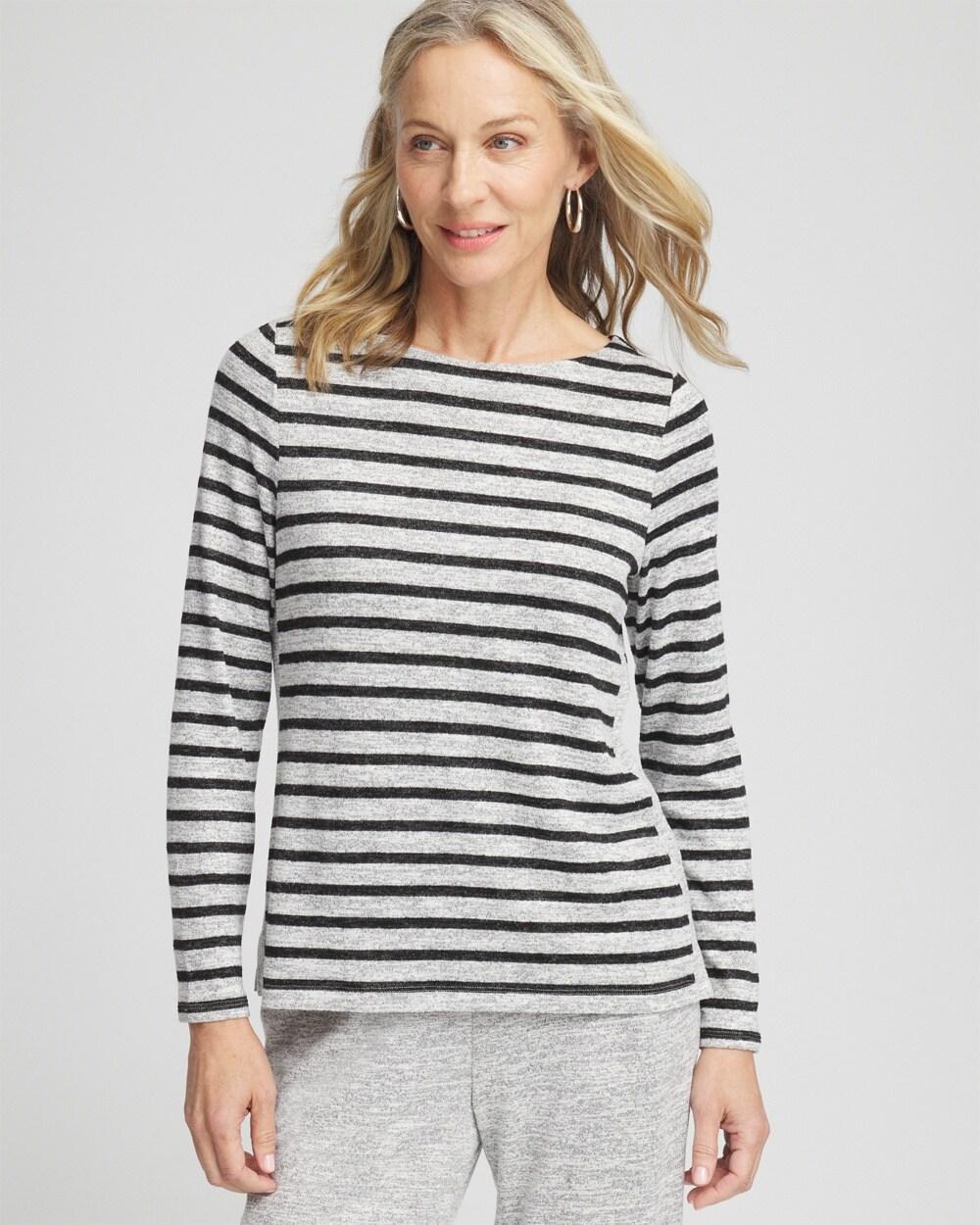 Women's Loungewear Stripe Long Sleeve Top Product Image