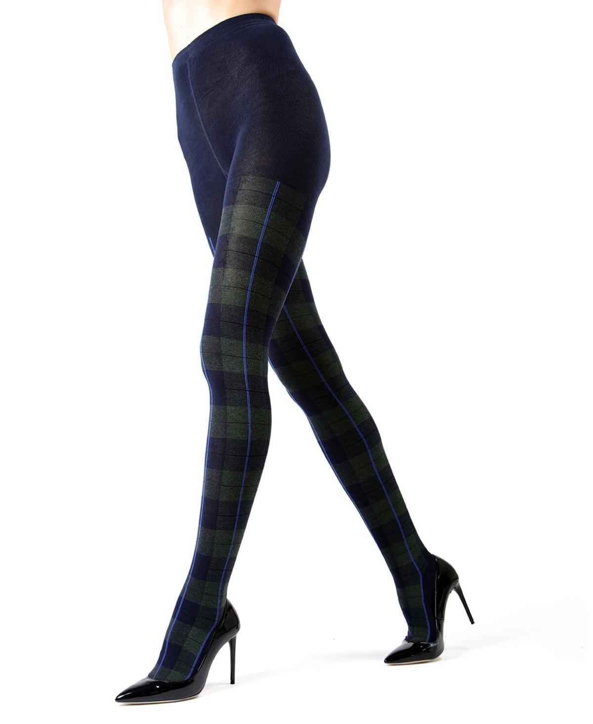 MeMoi Womens Glasgow Large Tartan Plaid Sweater Tights Product Image