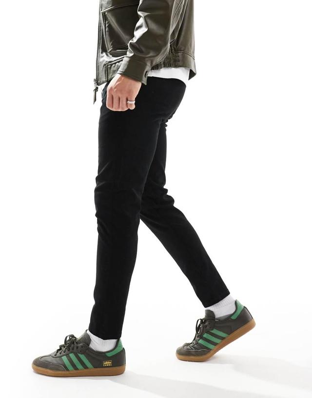 JJ Rebel slim fit chino pants in black Product Image