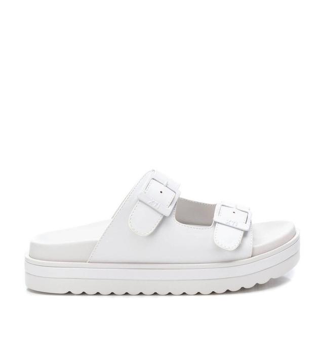 Womens Double Strap Buckle Sandals By Xti, 14110906 White Product Image