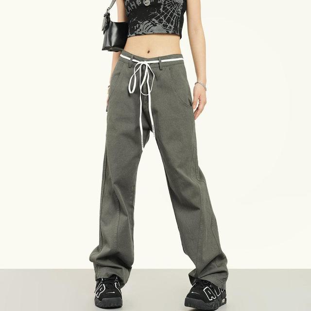 RTK (W) No. 2057 DRAWSTRING WIDE STRAIGHT PANTS Product Image