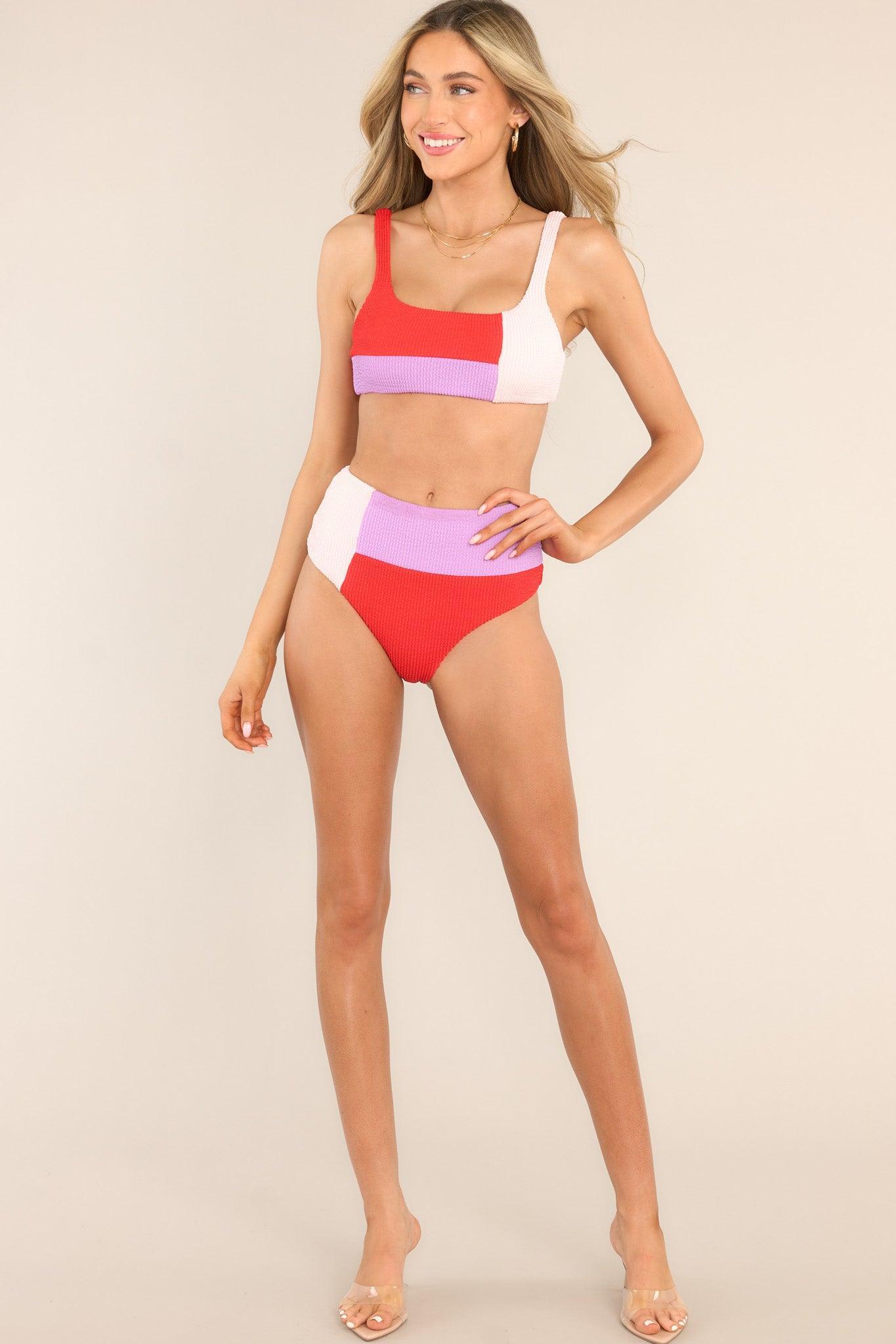 MINKPINK Cartagena Red Bikini Bottoms Swimwear Product Image