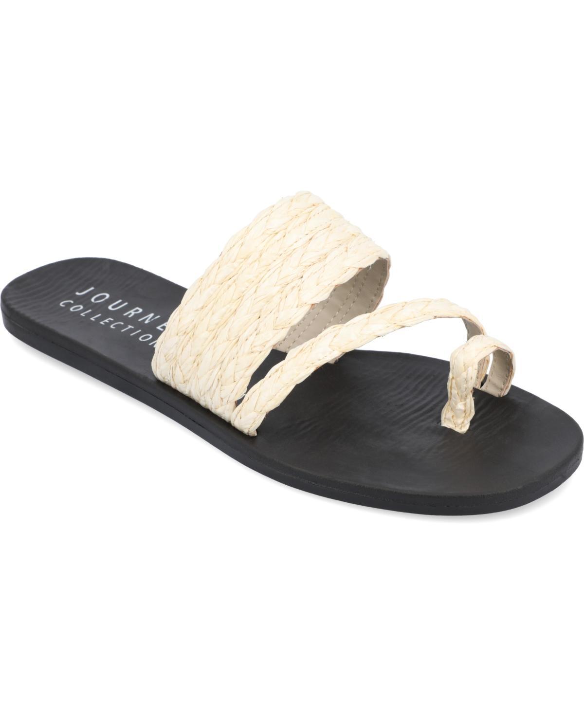 Journee Collection Womens Zindy Raffia Sandals Product Image