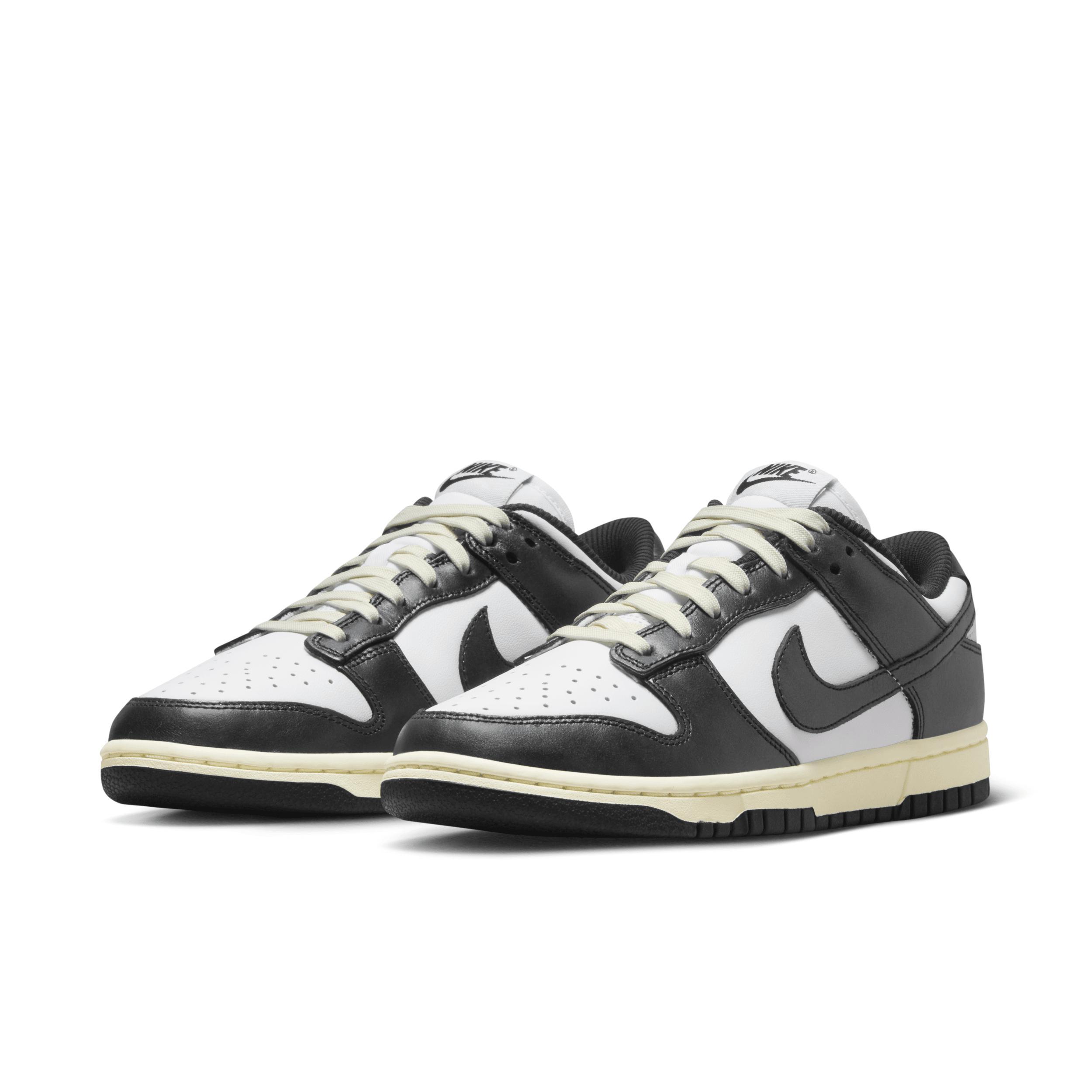 Nike Womens Dunk Low Premium - Basketball Shoes Black/White Product Image