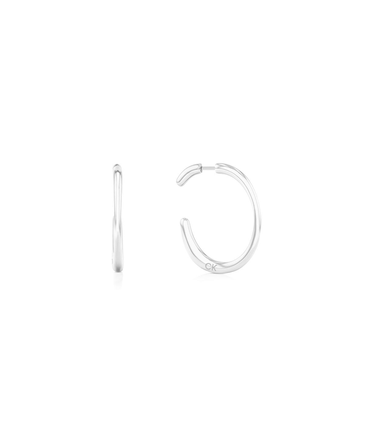 Calvin Klein Silver-Tone Stainless Steel Mini Hoop Earring Product Image