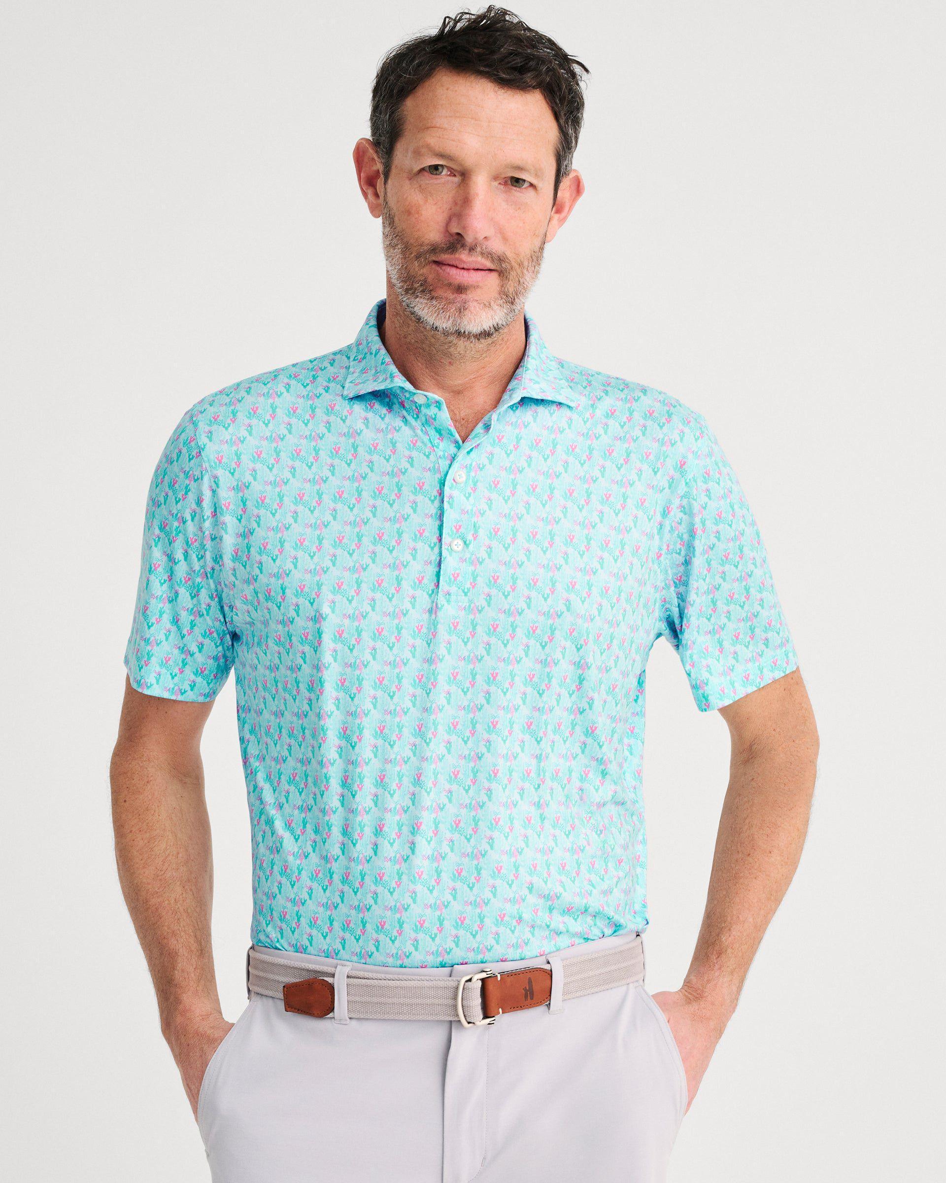 johnnie-O Spike Printed Featherweight Performance Polo Product Image