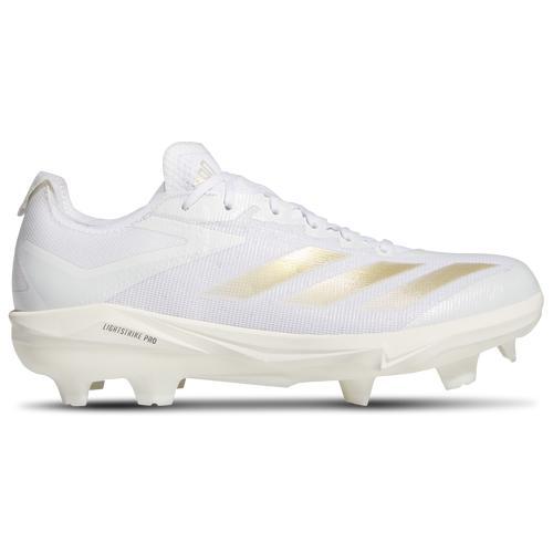 adidas Mens adidas adiZero Electric+ TPU Dugout - Mens Baseball Shoes Off White/Gold Metallic/White Product Image