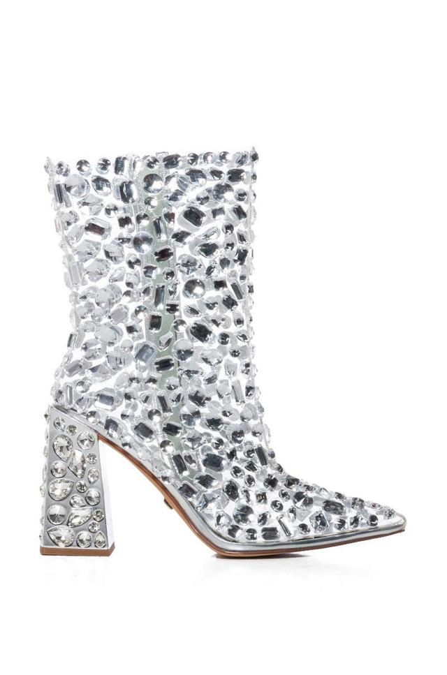 AZALEA WANG AGAVE SILVER DIAMOND BOOTIE Product Image