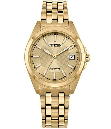 Citizen Eco Classic Gold Tone Stainless Steel Watch, 33.5mm Product Image