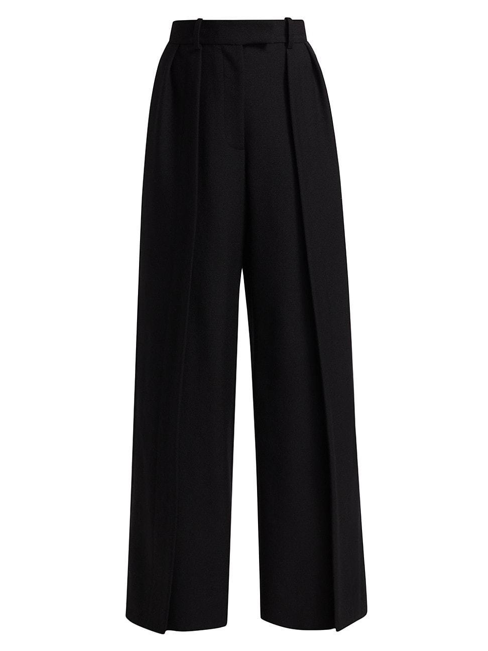 Womens May Wool High-Rise Wide-Leg Pants product image