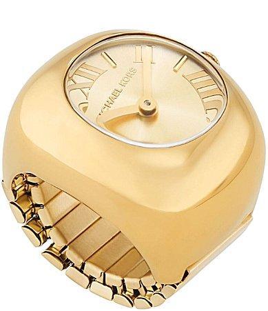 Michael Kors Womens Rylee Two-Hand Gold-Tone Stainless Steel Watch Ring Product Image